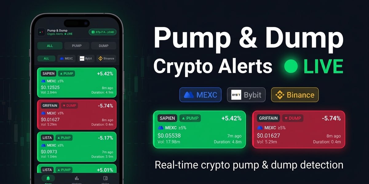 Pump & Dump Crypto Alerts banner